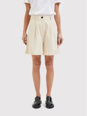 Shorts large Selected Femme beige