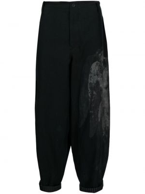 Pantaloni cu imagine Yohji Yamamoto negru
