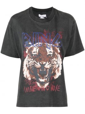 T-shirt con stampa Anine Bing grigio