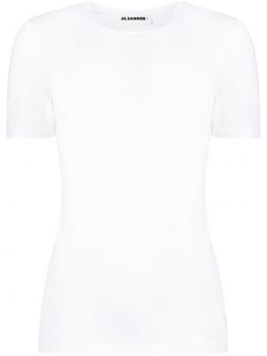 Bavlnené tričko Jil Sander biela