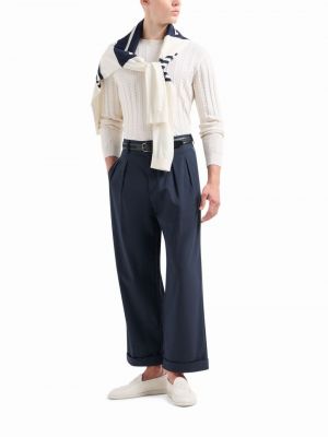 Bavlněný svetr Giorgio Armani bílý