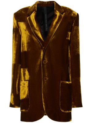 Žametna jakna iz rebrastega žameta Petar Petrov zlata