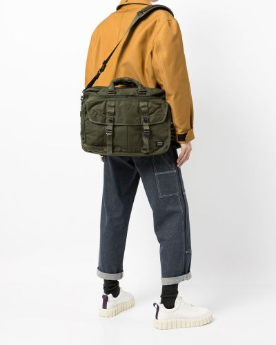 Bolso para portátiles con bolsillos Porter-yoshida & Co. verde