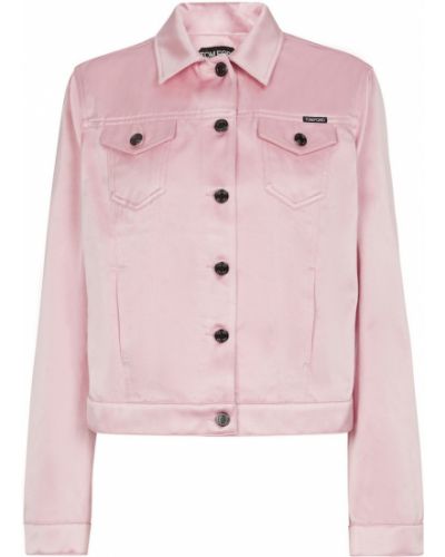 Bavlněná hedvábná bunda Tom Ford růžová