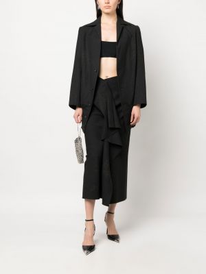 Dryžuotas sijonas Yohji Yamamoto Pre-owned pilka