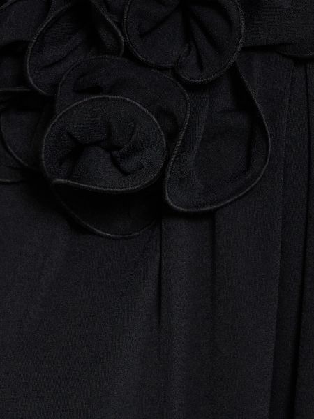 Džerzej kvetinová košeľa Magda Butrym čierna