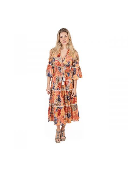 Midi šaty Isla Bonita By Sigris oranžové