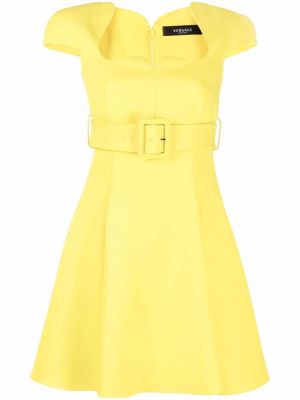 Vestido de cóctel bootcut Versace amarillo