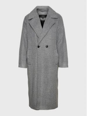 Priliehavý kabát Vero Moda sivá