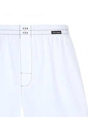 Puuvillased lühikesed püksid Dolce & Gabbana valge