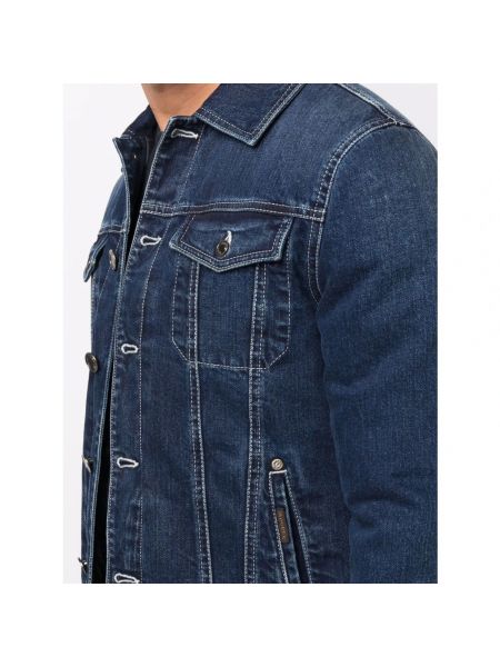 Pikowana kurtka jeansowa Moorer niebieska