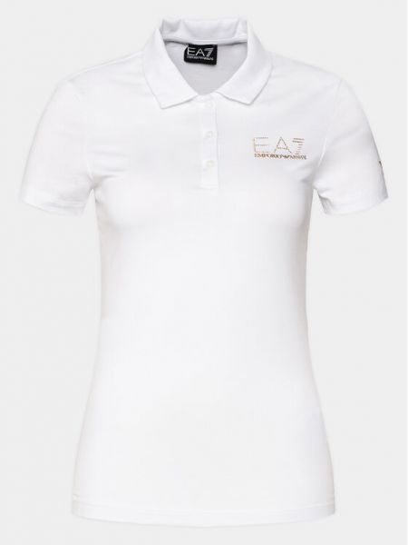 Polo marškinėliai Ea7 Emporio Armani balta