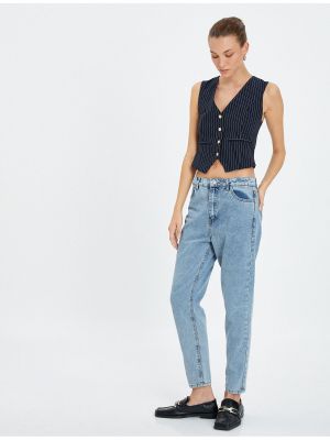 Bavlnené slim fit skinny fit džínsy s vysokým pásom Koton