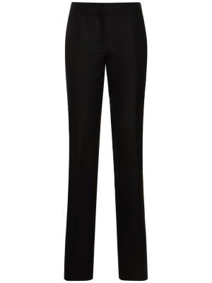 Bavlnené rovné nohavice Moschino čierna