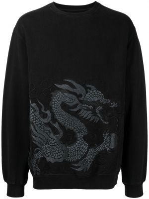 Brodert sweatshirt Maharishi svart