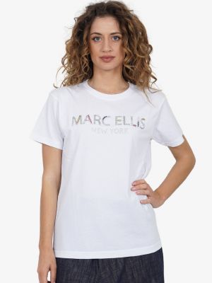 Белая футболка с принтом Marc Ellis