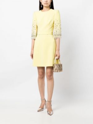Sukienka koktajlowa z cekinami Jenny Packham żółta
