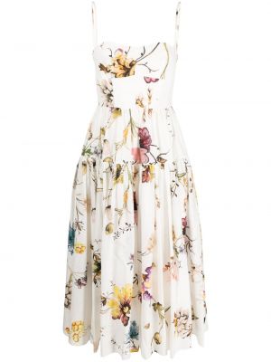 Φλοράλ φόρεμα με σχέδιο Erdem λευκό