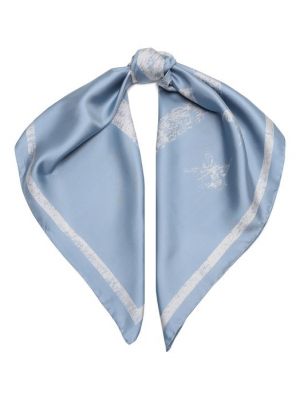 Шелковый платок Givenchy голубой