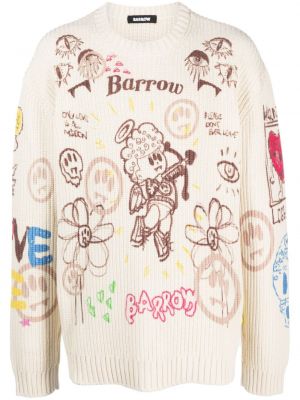 Bombažni pulover Barrow bela