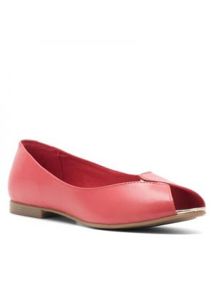 Kožené sandále Sarah Karen červená