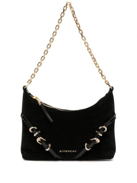 Žametna torbica za čez ramo iz rebrastega žameta Givenchy