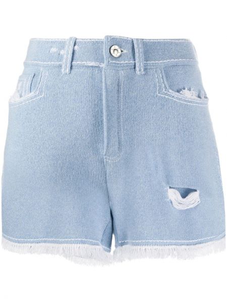 Pantalones cortos con flecos Barrie azul