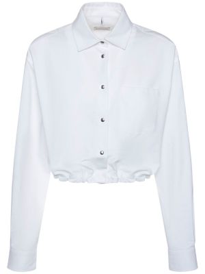 Памучна риза Moncler бяло
