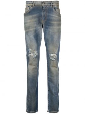 Skinny džíny s oděrkami Salvatore Santoro modré