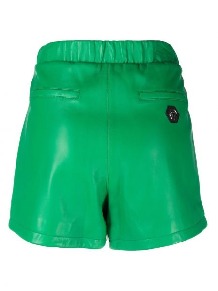 Leder shorts Philipp Plein grün