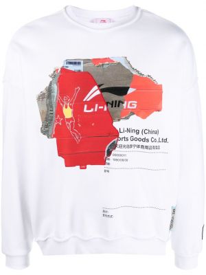 Bluza z nadrukiem Li-ning biała