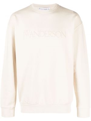 Sweatshirt mit stickerei aus baumwoll Jw Anderson beige