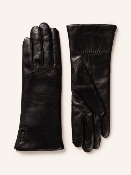Rękawiczki skórzane Hestra czarne