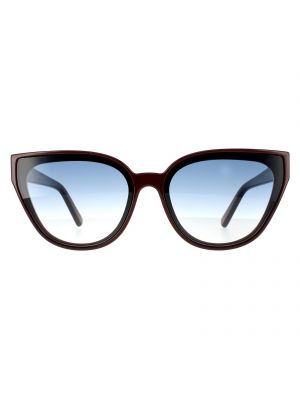 Бордовые солнцезащитные очки «кошачий глаз» с градиентом Salvatore Ferragamo