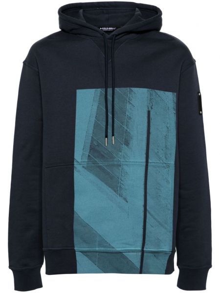 Pamučna hoodie s kapuljačom A-cold-wall* plava
