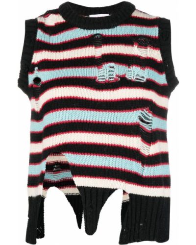 Strikket vest Charles Jeffrey Loverboy svart