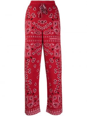 Vlněné sportovní kalhoty z alpaky Alanui červené