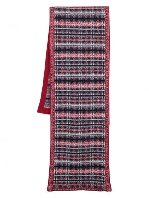Echarpe en laine à carreaux à imprimé Thom Browne rouge