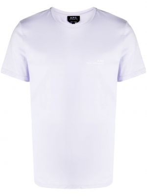 T-shirt con stampa A.p.c. viola
