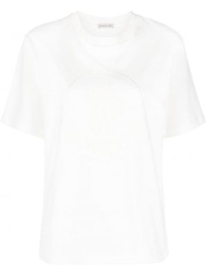 Tričko s výšivkou Moncler biela