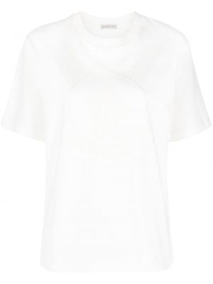 T-shirt ricamato Moncler bianco