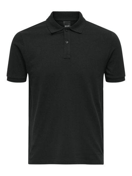Polo marškinėliai slim fit Only & Sons juoda