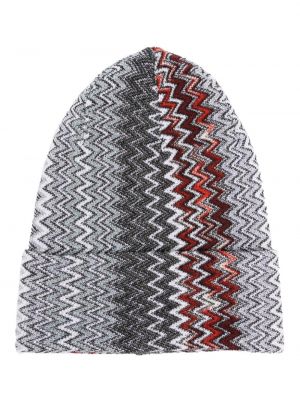 Pletený vlněný čepice Missoni šedý