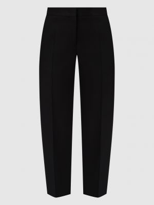 Черные шерстяные прямые брюки Jil Sander