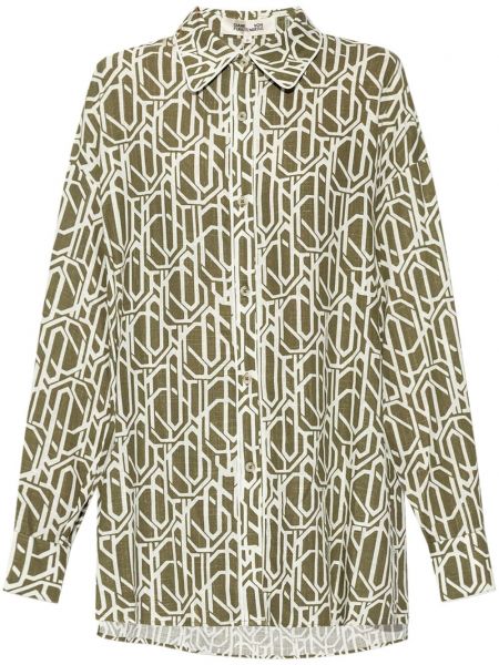 Długa koszula z nadrukiem w abstrakcyjne wzory Dvf Diane Von Furstenberg