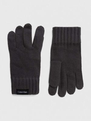 Кашмирени ръкавици Calvin Klein сиво