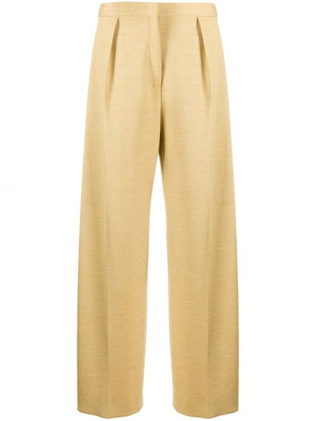 Pantalones de cintura alta Jil Sander amarillo