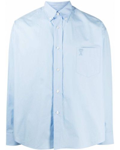 Camisa con botones Ami Paris azul