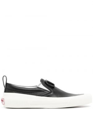 Slip on hlačke slip Valentino Garavani črna