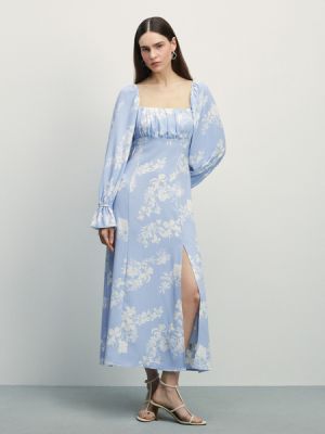Платье миди Zarina голубое